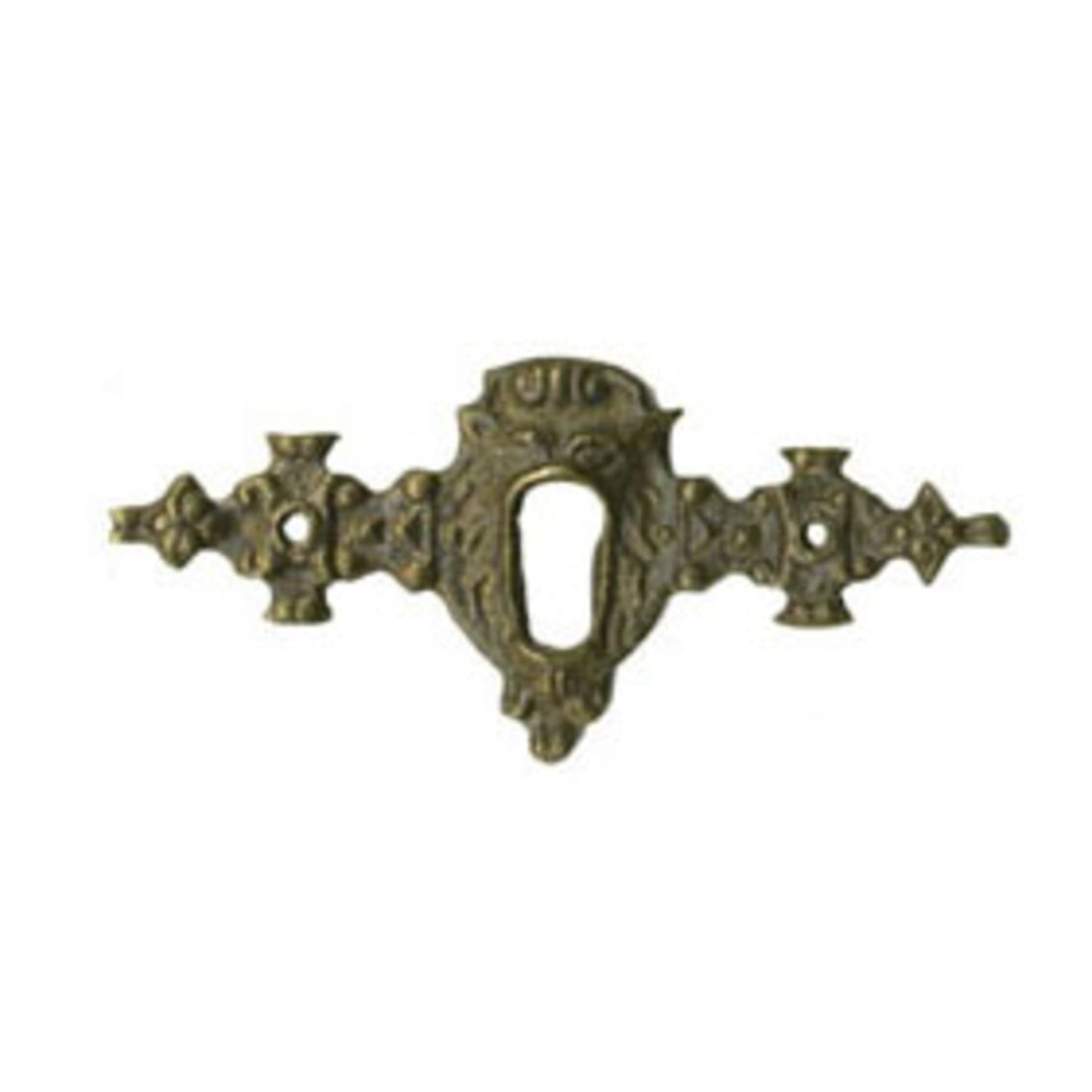 Schlüsselschild waagerecht gegossen aus Messing, 84x40 mm