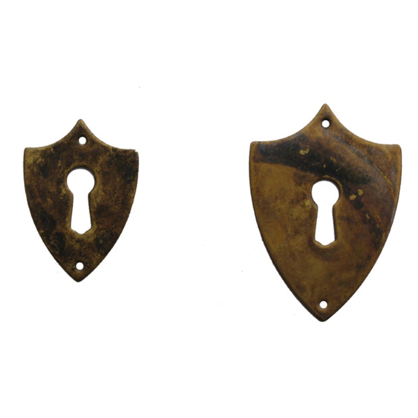 Schlüsselschild aus Messing Biedermeier patiniert