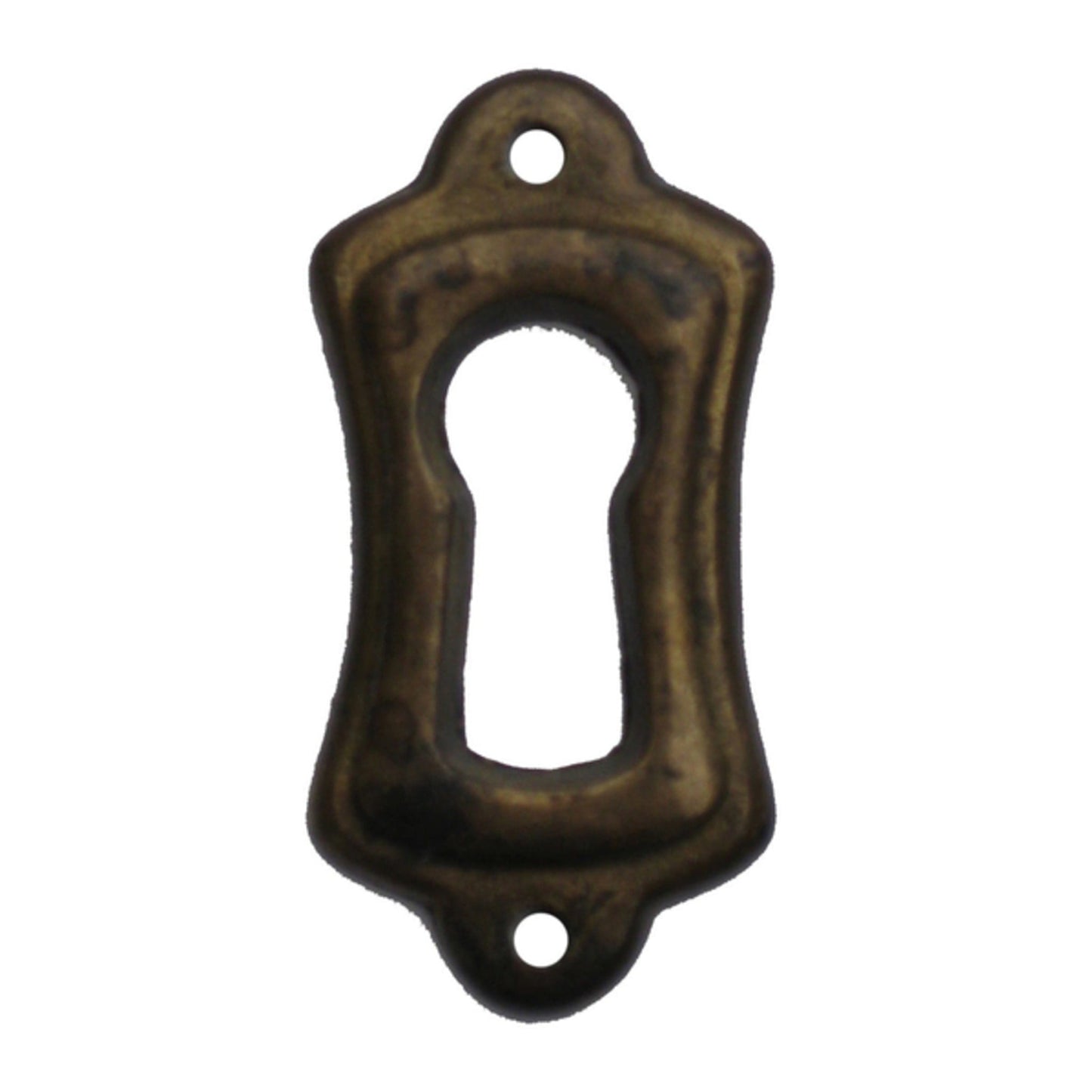 Schlüsselschild aus Messing patiniert, 17x35 mm