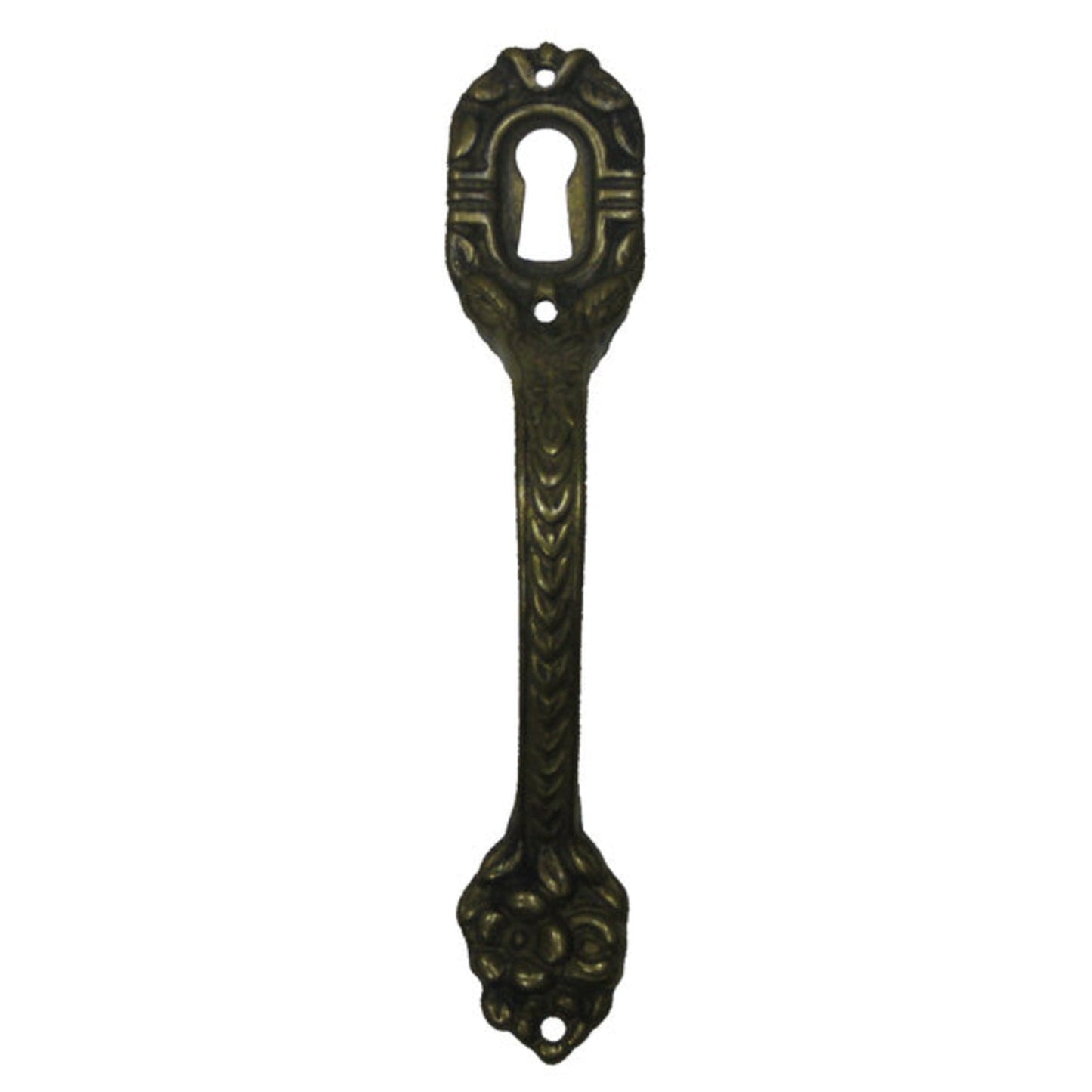 Griff mit Schlüsselloch senkrecht gegossen aus Messing Liberty, 23x115 mm