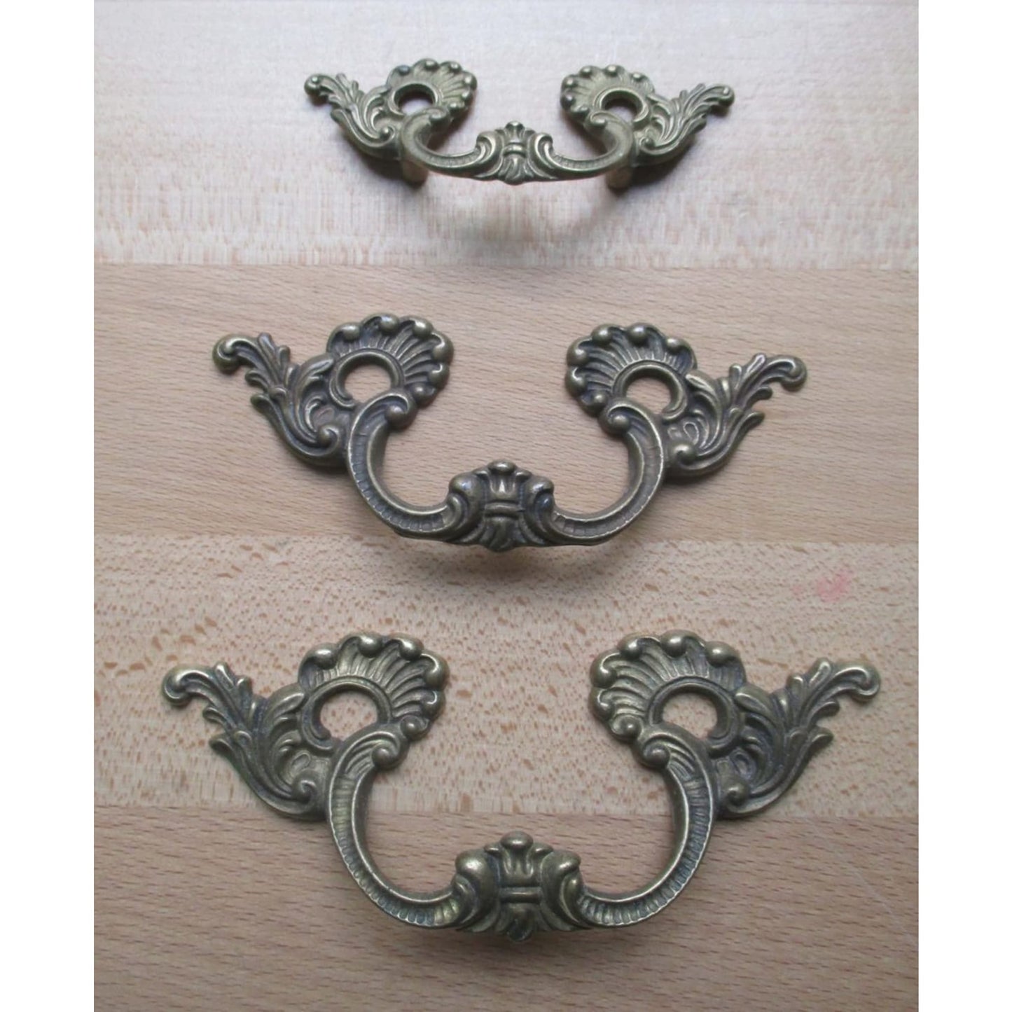 Griff waagerecht aus Messing Louis-Philippe, 54x136 mm