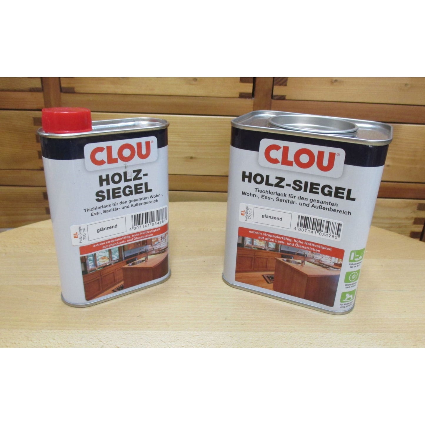 Holz-Siegel glänzend