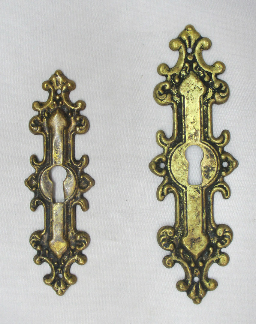 Schlüsselschild senkrecht aus Messing