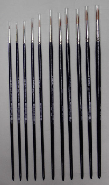Runder Ölmalpinsel mit Spitze Gr.0 aus Synthetic Golden Sable Haare