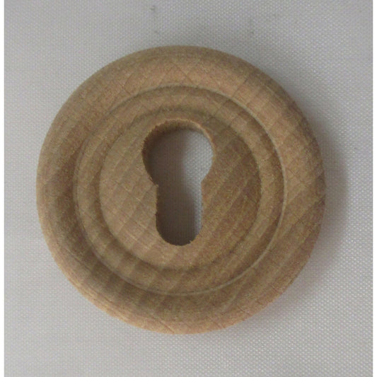 Holzschlüsselschild zum Einlassen aus Erlenholz Durchmesser 32 mm