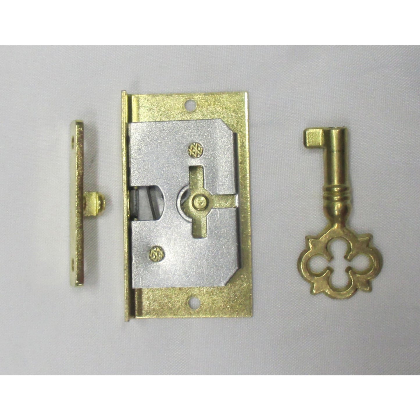 Schatullenschloß aus Messing Dornmaß 12 mm