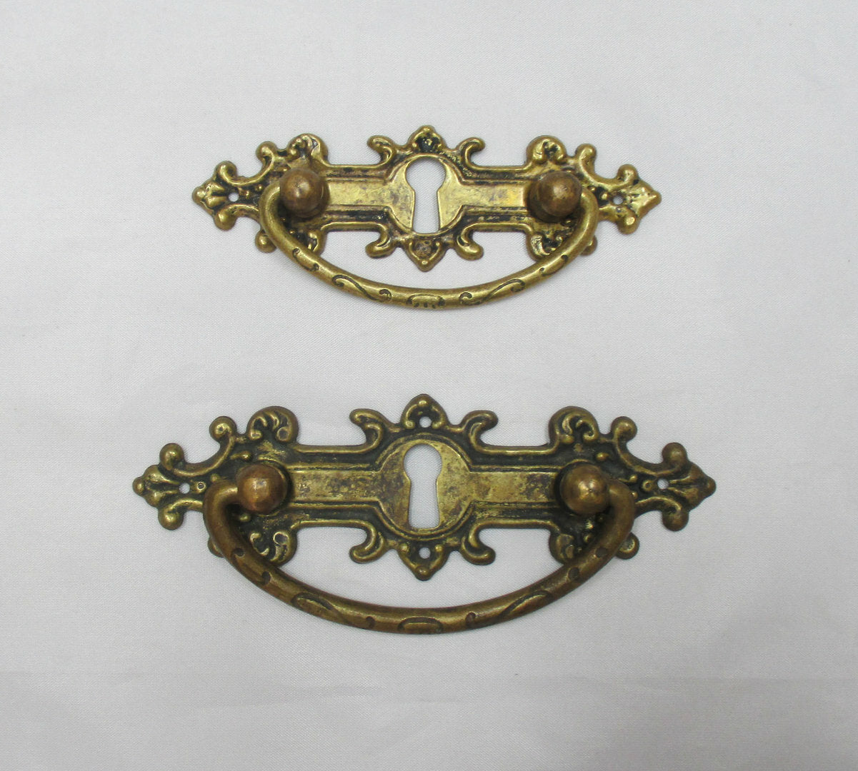 Schlüsselschild mit Griff waagerecht aus Messing