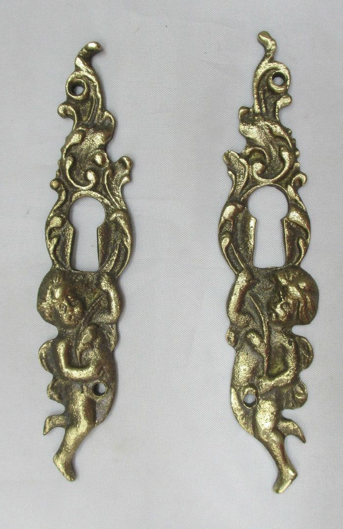 Schlüsselschild senkrecht gegossen aus Messing, 20x102 mm