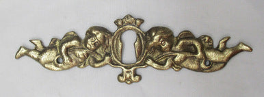 Schlüsselschild waagerecht  gegossen aus Messing, 113x35 mm